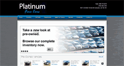 Desktop Screenshot of platinumfinecars.com