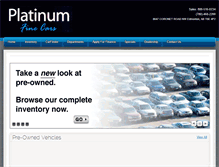 Tablet Screenshot of platinumfinecars.com